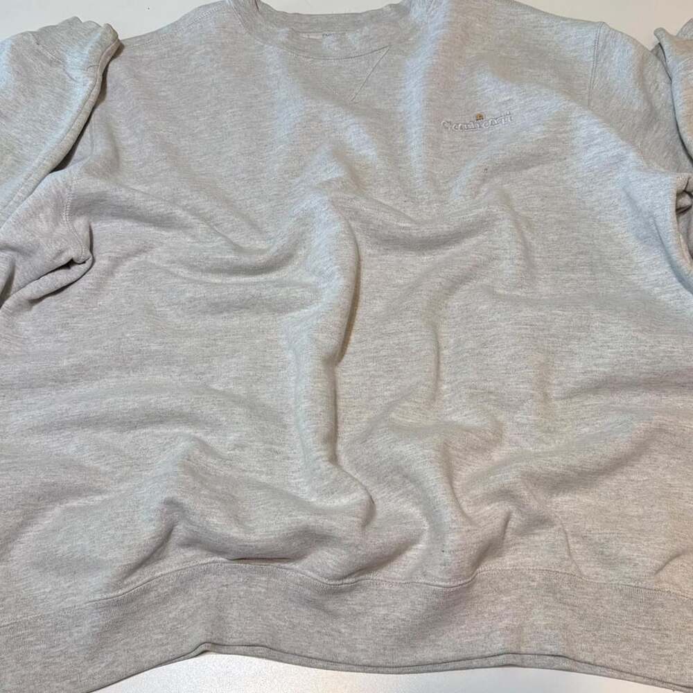 Carhartt Embroidered Logo Crewneck Sweatshirt Light Heather Grey